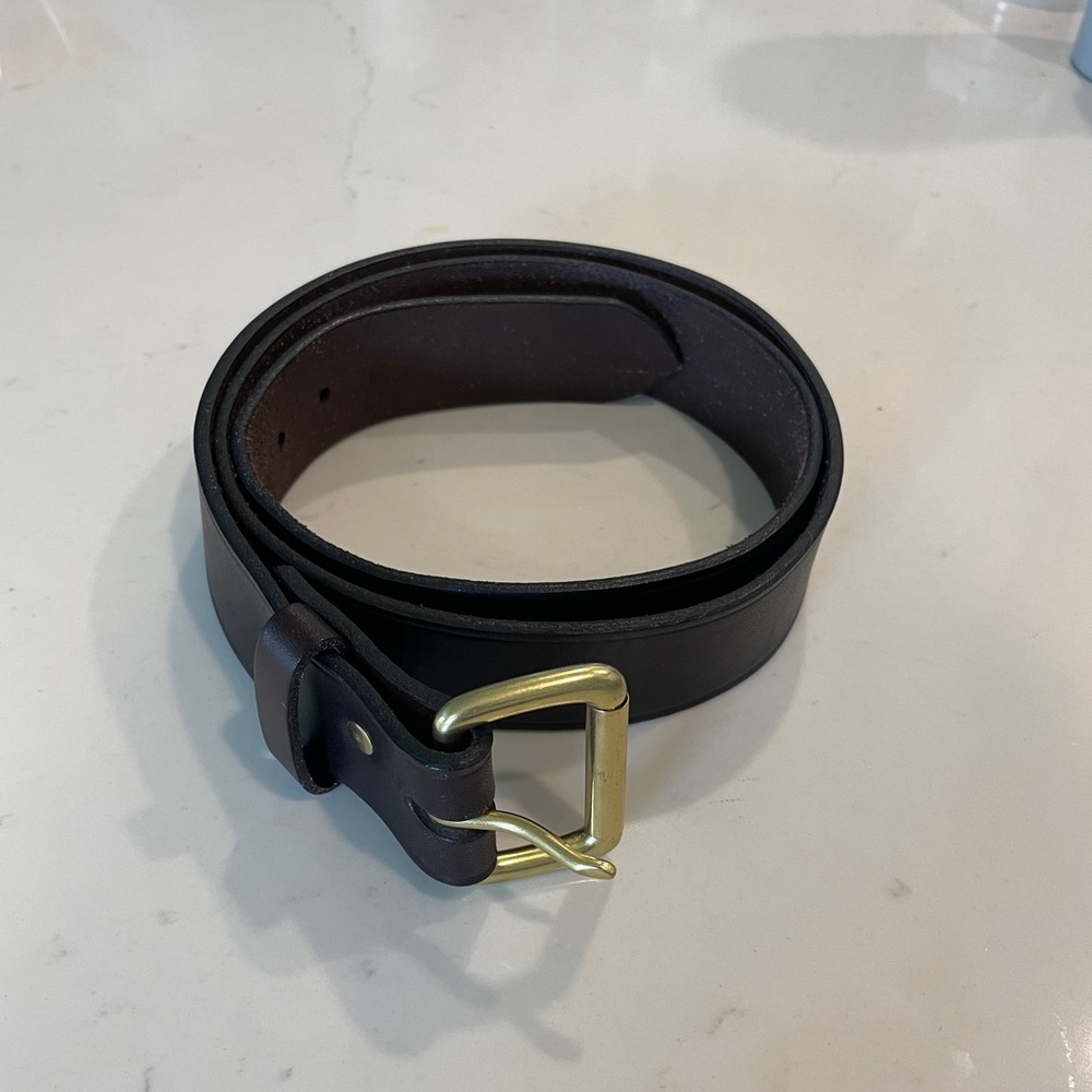 Filson Leather Belt, Size 40